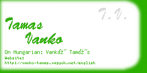 tamas vanko business card